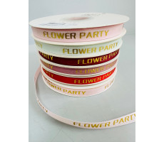 Лента шёлковая премиум "Flower Party" (1см*45ярд)