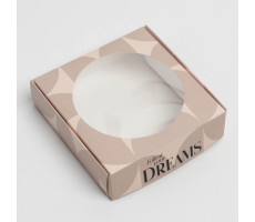 Коробка для макарун с низкими бортами «Мечтай», 11*11*3см