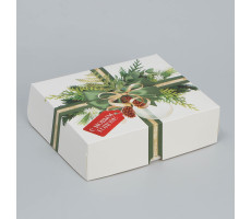 Коробка складная "Новогодний подарок" 20*17*6см