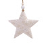 Новогоднее подвесное украшение Ажурная звезда из х/б ткани 10,5*1,5*10,5смсм